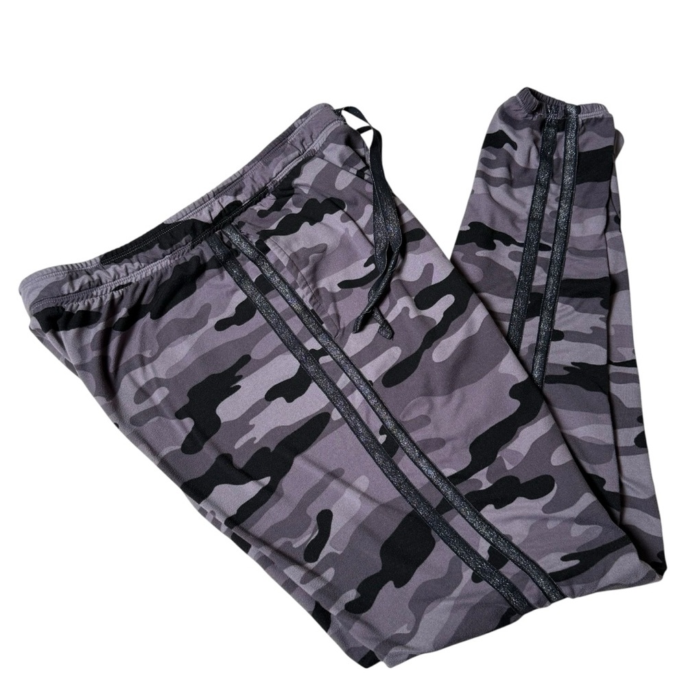 Camouflage Jogger Pants With Glittery Black Lines Size Small‎ Y2K
